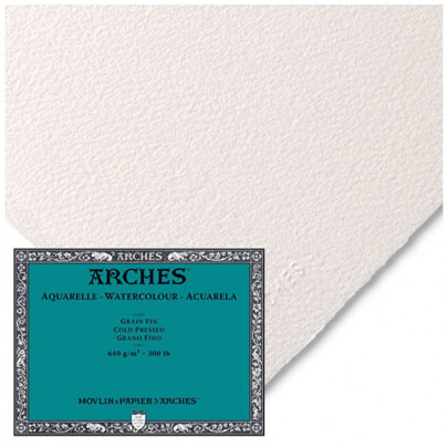 Бумага для акварели холодного прессования Arches Cold Pressed, 56x76 см/ - 640 гр.
