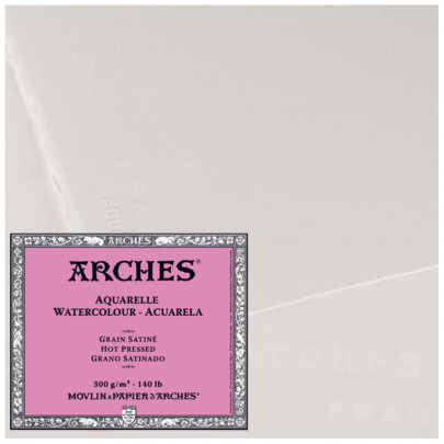 Папір акварельний Arches Hot Pressed, 100% бавовна, 300 г/м2, 56*76 см