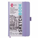 Скетчбук для графики Santi, 13*21 см, 110 г/м2, 80 листов, фиолетовый.