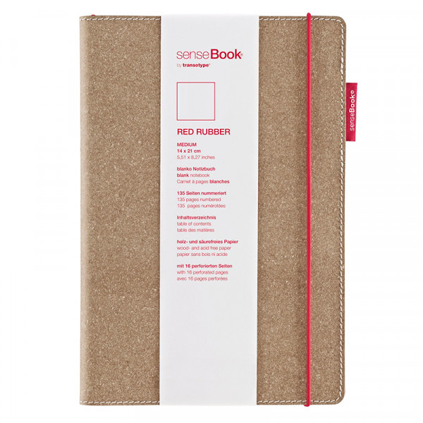 Скетчбук Transotype Sense Book Red Rubber (Medium), 80 г/м2, 14х21 см, 135 аркушів