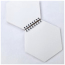 Альбом (блок) паперу для рисунку на спіралі Шестикутник Art Planet, папір білий, 250 г/м2, 50 аркушів, 18*20 см