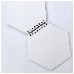 Альбом (блок) паперу для рисунку на спіралі Шестикутник Art Planet, папір білий, 250 г/м2, 50 аркушів, 18*20 см