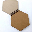 Альбом (блок) паперу для рисунку на спіралі Шестикутник Art Planet, папір крафт, 225 г/м2, 50 аркушів, 18*20см