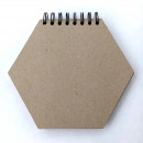 Альбом (блок) паперу для рисунку на спіралі Шестикутник Art Planet, папір крафт, 225 г/м2, 50 аркушів, 18*20см