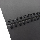 Альбом (блок) паперу для рисунку на спіралі Квадрат Art Planet, папір чорний, 160 г/м2, 50 аркушів, 21*21 см