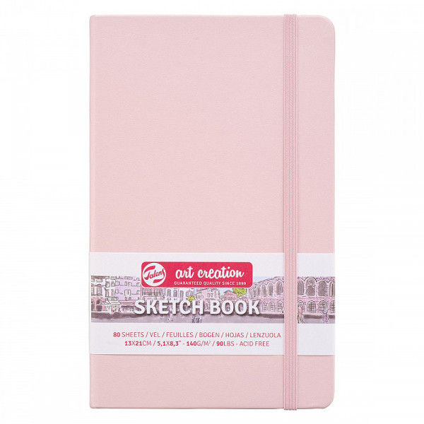 Скетчбук для графіки Art Creation, 13*21 см, 140 г/м2, 80 аркушів, Pastel Pink, RoyalTalens