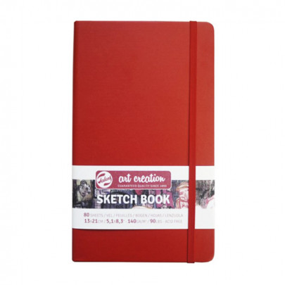 Скетчбук Talens Art Creation, Червоний 140 г/м2, 13*21 см, 80 аркушів