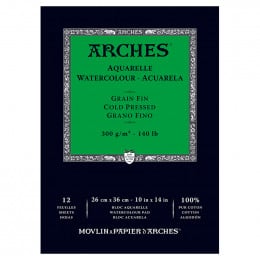 Альбом (блок) для акварелі, холодний прес, 12 аркушів 300 г/м2, 26x36 см, Arches Cold Pressed