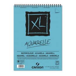 Альбом (блок) для акварелі на спіралі Canson XL Watercolour 30 аркушів 300 г/м2, A3 (29,7 х42 см)