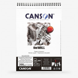 Блок паперу для маркерів Canson The Wall, 200 гр, A4, 30 аркушів