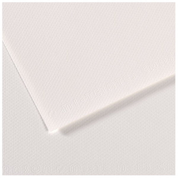 Папір для пастелі Canson Mi-Teintes, №335 Білий (White), 160 г/м2, 50x65 см
