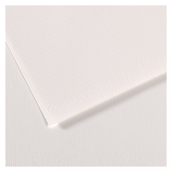 Папір для пастелі Canson Mi-Teintes, №335 Білий (White), 160 г/м2, A4 (21x29.7 см)