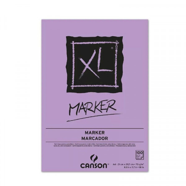 Альбом (блок) паперу для маркерів Canson XL Marker A4 21*29,7 см, 70 г/м2, 100 аркушів