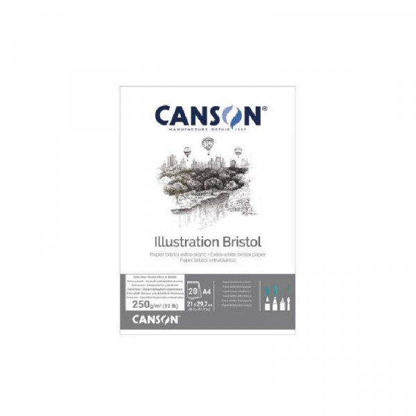 Альбом для эскизов 29,7х42 см - А3 (20) 250 г, Canson Illustration Bristol Extra-smooth