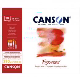 Альбом (склейка) для акрила и масла Figueras, 38*46 см, 290 г/м2, 10 листов, Canson Альбом (склейка) для акрила и масла Figueras, 38*46 см, 290 г/м2, 10 листов, Canson