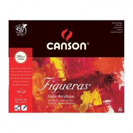 Альбом (блок) для акрилу та масляних фарб Canson Figueras Bloc, 33x41 см, 290 г/м2, 10 аркушів