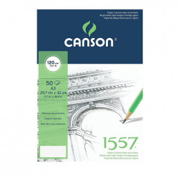 Альбом (блок) паперу для нарисів Canson 1557 Croquis А3 29,7*42 см, 120 г/м2, 50 аркушів