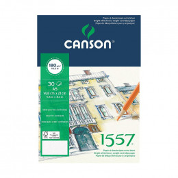 Альбом (блок) паперу для нарисів Canson 1557 Dessin А5 14,8*21 см, 180 г/м2, 30 аркушів