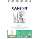 Альбом для ескізів на спіралі A5 (50) 14,8x21 см 120 г Canson 1557® Sketch Light grain, 5003-383