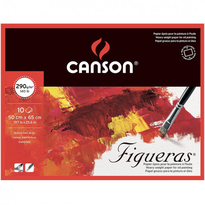 Папір для акрилу та олії Canson Figueras, Linen canvas grain 290г/м2, 50x65 см