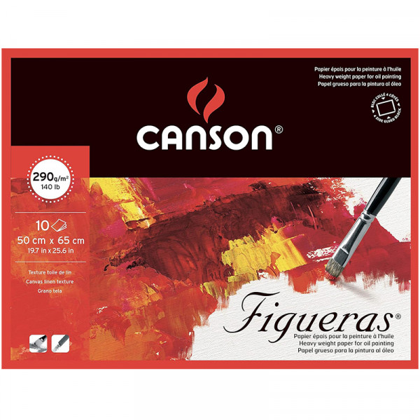 Папір для акрилу та олії Canson Figueras, Linen canvas grain 290г/м2, 50x65 см