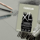 Альбом (блок) паперу для ескізів на спіралі Canson XL Sand Grain, Grey А4 21*29,7 см, 160 г/м2, 40 аркушів