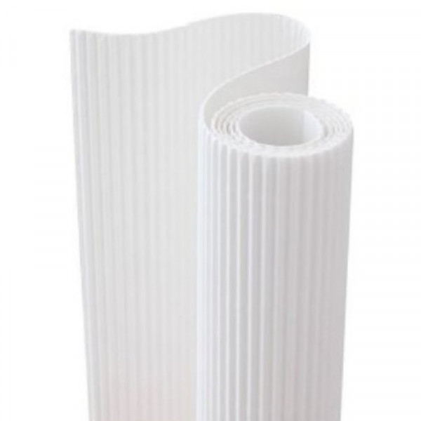 Картон гофрований №00 Білий 50*70 см, Folia