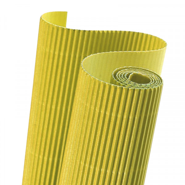 Картон гофрований №12 Лимонно-жовтий 50*70 см, Folia