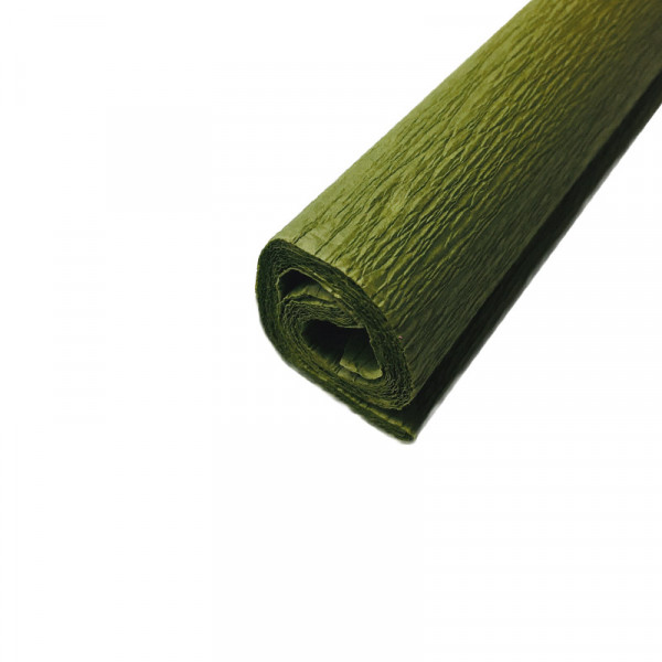 Крепон Folia Crepe paper 32г, 2.5x50 см / - №142 Оливковий