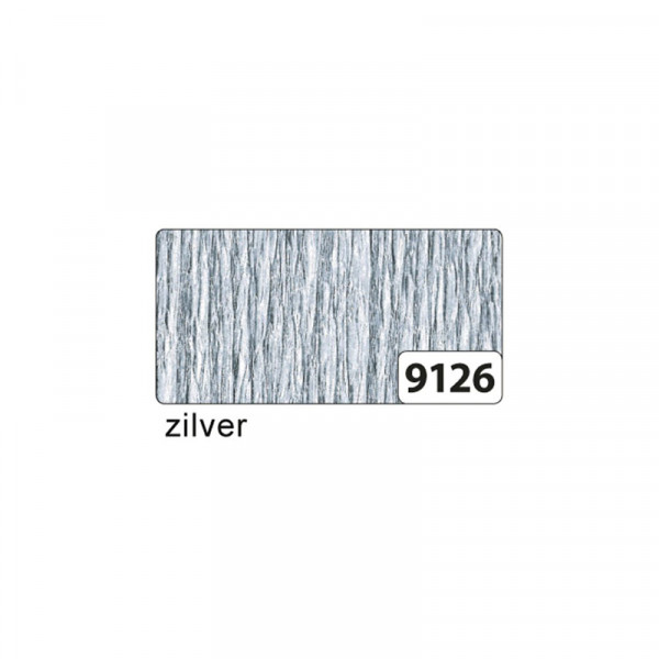 Крепон Folia Crepe paper 32г, 2.5x50 см / - № 9126 Срібний