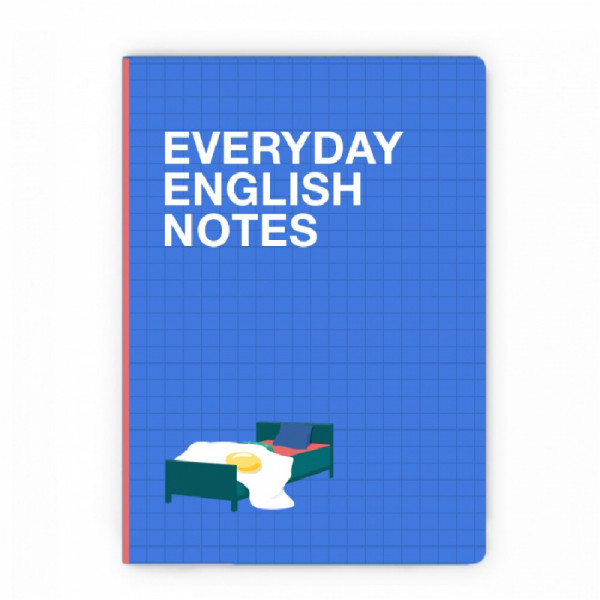 Блокнот "Every eanglish notes" 180 страниц, бумага молочного цвета Мункен 100 г/м2, 19*14 см, Gifty