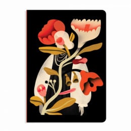 Блокнот "Цветущая красота" 160 страниц 19*13 см, в точку, молочная бумага Munken 100 г/м2