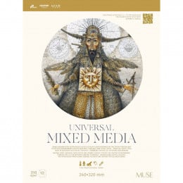 Школярик блок для змішаних технік Mixed Media Universal, 24*32 см, fine grain, 12 аркушів, 310 г/м2