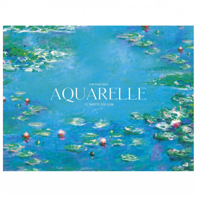Альбом (блок) для акварелі Школярик Aquarelle MUSE 15 аркушів 300 г/м2 А4+ 24*31.4 см
