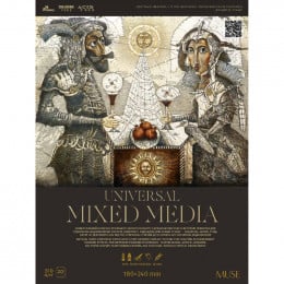 Школярик блок для змішаних технік Mixed Media Universal, 18*24 см, fine grain, 20 аркушів, 310 г/м2