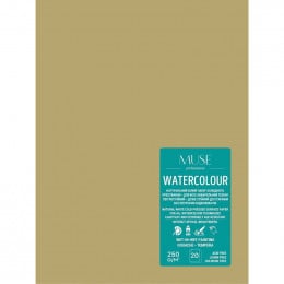 Школярик блок для акварели Watercolour, 18*24 см, cold pressed, 20 листов, 250 г/м2, крафт