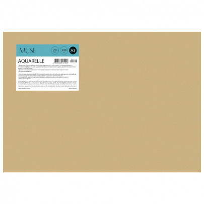Акварельная бумага MUSE Школярик, 20 листов 300 г/м2 A3+ 31.7*44.7 см в картонной папке