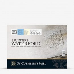 Блок паперу для акварелі холодний прес, 23*31 см, 20 аркушів 300 г/м2 100% cotton, CP, White Saunders Waterford, 9069-779