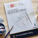Альбом (блок) для акварелі, Saunders Waterford, Hot Press, 100% бавовна, 12 аркушів, 300 г/м2, 23*31 см