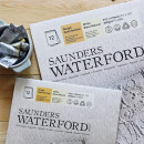 Альбом (блок) для акварели, Saunders Waterford, Rough Grain, 100% хлопок, 12 листов, 300 г/м2, 23*31 см.