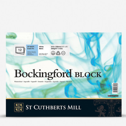 Блок бумаги для акварели Waterford Bockingford, Cold Press, 100% целлюлоза, 300 г/м2, 23*31 см (12 листов)