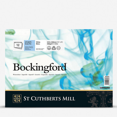Альбом для акварелі Saunders Waterford Bockingford, Cold Press, 100% целюлоза, 300 г/м2, 23*31 см (12 аркушів)