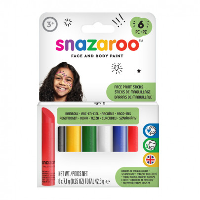Набір олівців для аквагриму "Rainbow", 6 кольорів Snazaroo