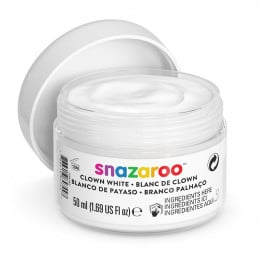 Аквагрим-краска Snazaroo Clown White белая кремообразная, 50мл