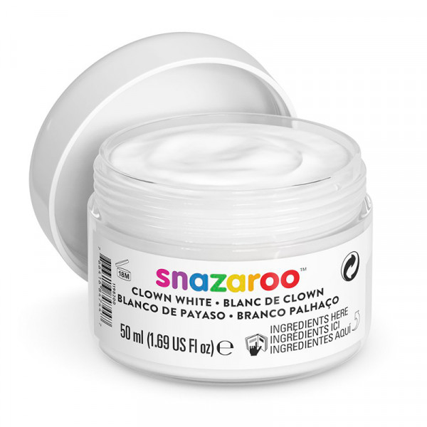 Аквагрим-фарба Snazaroo Clown White білий кремоподібний, 50мл