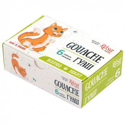 Набор красок гуашевых Cats 6*10мл, ROSA Kids