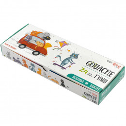 Набор красок гуашевых Cats 24*10мл, ROSA Kids