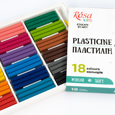 Набір пластиліну Cats, зі стеком, 18 кольорів, 288 г, ROSA Kids