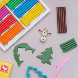 Набір прямокутного пластиліну Школярик, 10 кольорів