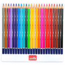 Набір кольорових олівців тригранних + чинка Школярик. 24 кольори